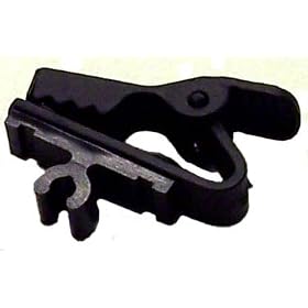 Shure RK354SB Black Single Bar Tie Clips for WL93 and SM93 Microphones (2) by