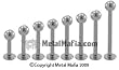 14G EXTERNALLY THREADED STEEL LABRETS LB149/16- 14G 9/16 4MM BALL