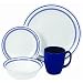 World Kitchen 1055607 Corelle Classic Cafe Blue 16-Piece Dinnerware Set
