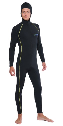 Men's UV Sun Protection Swimwear Stinger Dive Skin + Hood & Gold Stitch
