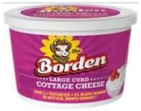 Borden Large Curd Cottage Cheese, 24 Fluid Ounce -- 6 per case.