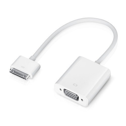 Gaorui Dock Connector to VGA Adapter Video Cable for Apple Ipad 2 3 Iphone 4 3 - White