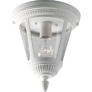 Progress Lighting P3883-30 Westport 1-Light Flush Mount in White - P3883-30, by Progress Lighting