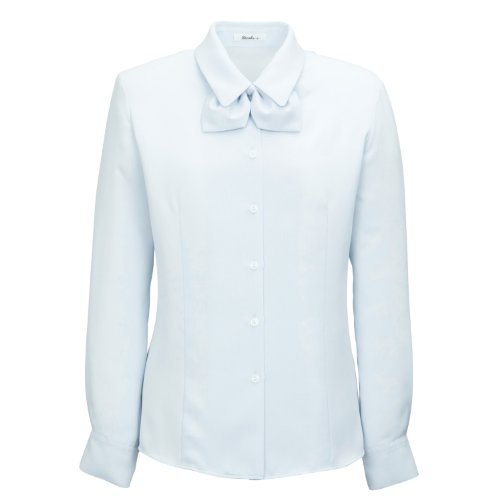 [ボンマックス] BONMAX 【下着が透けない】 《UVカット／防汚加工》 リボンブラウス（長袖） RB4138