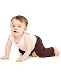 IMAGE OF American Apparel Infant Baby Rib Karate Pant 12 - 18 Months-brown