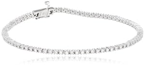 14k White Gold 4-Prong Diamond Tennis Bracelet (1 cttw, H-I Color, I1-I2 Clarity), 7.5''