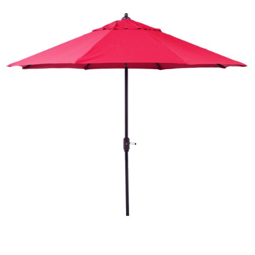 9' Sunbrella Auto Tilt Patio Market Umbrella - Red