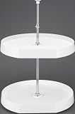 20'' D-Shaped 3 Tier Lazy Susan