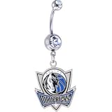 NBA Dallas MAVERICKS Crystalline Gem Belly Ring
