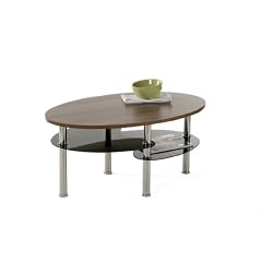 Presto mobilia 10152 Couchtisch Troy ca. 90 x 55 x 42 cm Nussbaum schwarz