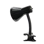 Ledu L9089 - Clip-On Incandescent Gooseneck Lamp, Nine Inches High, Black