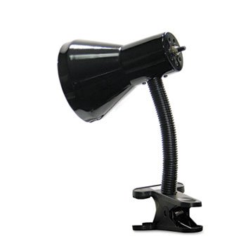 Ledu L9089 - Clip-On Incandescent Gooseneck Lamp, Nine Inches High, Black