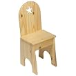Solid Back Chair, Natural / Star by Little Colorado