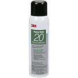 3M Heavy Duty 20 Spray Adhesive Clear, 20 fl oz can, Net Weight 13.75 oz (Pack of 1)
