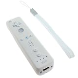 Bargaincell- Seal Retail Packing Nintendo Wii Remote Controller Durable & flexible White Silicone Skin Sover Case with Wrist Strap