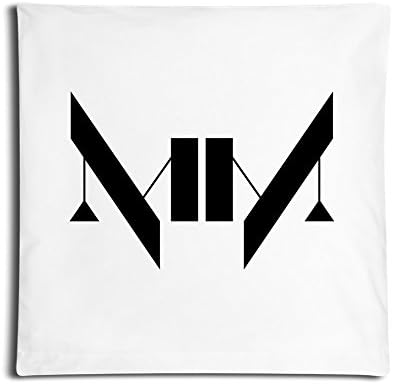 GuuiHome Cotton Solid Throw Pillow Covers Marilyn Manson Double M 18" X 18"
