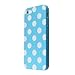 BONAMART ® Light Blue TPU Polka Dot Rubber Skin Case Cover for New Apple iPhone 5 5G 5th