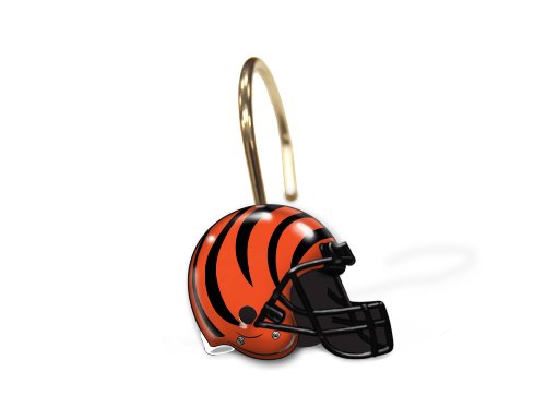 NFL Cincinnati Bengals Set of 12 Shower Curtain Rings