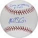 Mike Bacsik Signed Baseball with 756 Inscription