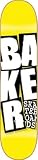 Baker Stacked Yellow Skateboard Deck - 7.75 x 31.5