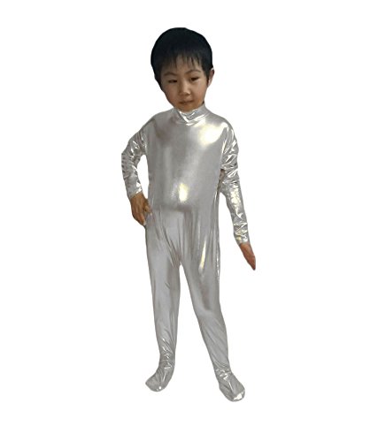 WOLF UNITARDAlien Costume Kids Shiny Metallic Unitard Dancewear Bodysuit