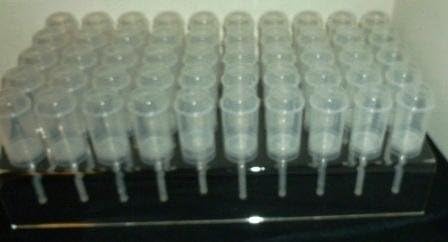 Combo: 50ct. Push Up Pop Containers with Clear Acrylic Stand