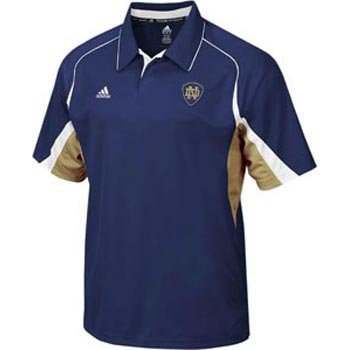 Notre Dame Fighting Irish Adidas Navy Sideline Polo Shirt - M