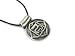 Muladhara, the Root Chakra Pewter Pendant on Corded Necklace