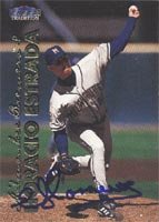 Horacio Estrada, Milwaukee Brewers, 1999 Fleer Tradition Autographed Card