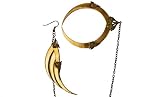 MERCURY - Winged Ear Cuff - Neo Victorian Gothic Jewelry - Femme Fatale - 24K Gold Plated - Antiqued Copper Filigrees and Industrial Brass Screws