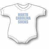 North Carolina Sucks Baby Ultrasoft Onesie