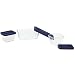Pyrex 1077126 Rectangular Clear-Glass Food-Storage Containers with Blue Plastic Lids, Set of 3