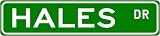 HALES Street Name Sign ~ Family Lastname Sign ~ Gameroom, Basement, Garage Sign