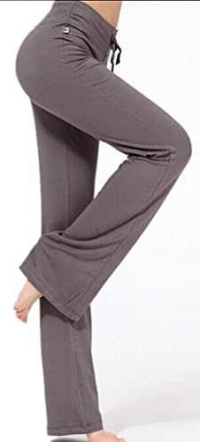 Cloudy Women's Modal Wide Leg Yoga Pants Linear Self Tie Waist, Multiple Colors Available(Dark Grey,US L/Asian XXL)