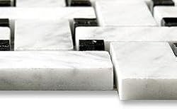 CARRARA BASKETWEAVE MARBLE MOSAIC FROM BUILDERS DEPOT DIRECT