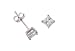 Sterling Silver Princess CutBasket Set 6mm Stud
