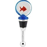 Glass Wine Bottle Stopper with Underwater Fish Design