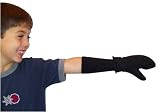 SnowStoppers STAY-ON Small Black Nylon Mittens, Ages 1-3