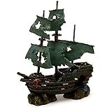 Aquatic Gardens Captain Kidds Pirate Ship, 8.5 L X 3 W X9.5 H