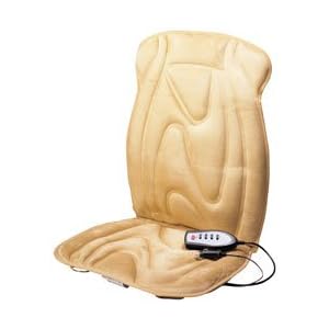 RoadPro RP8201 Motor Heated & Massaging Seat/Back Cushion - Suede/Tan