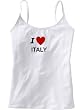 I LOVE ITALY - Country Series - White Women's / Girls Camisole (Girlie / Babydoll)