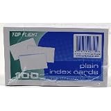SALE -2 Pack Special Top Flight 3x5 Plain IndexCard 100 count