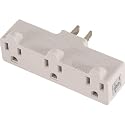 GE 54203 Heavy Duty 3-Grounded Outlet Adapter, Ivory