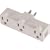 GE 54203 Heavy Duty 3-Grounded Outlet Adapter, Ivory