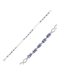 14K Exquisite Tanzanite Bracelet with Diamonds (NEW ARRIVAL)