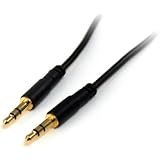 StarTech.com MU10MMS 10 feet Slim 3.5mm Stereo Audio Cable - M/M