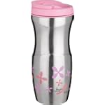 Trudeau Lulu 16-Ounce Stainless Steel Tumbler, Pink
