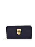 Michael Kors Cartera Hamilton Lg Zip Around (Azul Oscuro)