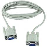 10FT Cable DB9F To DB9F Null Modem Beige