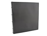 European Leather Photo Album with Archival, Acid Free Paper Holds 200 4x6 Photos, Black